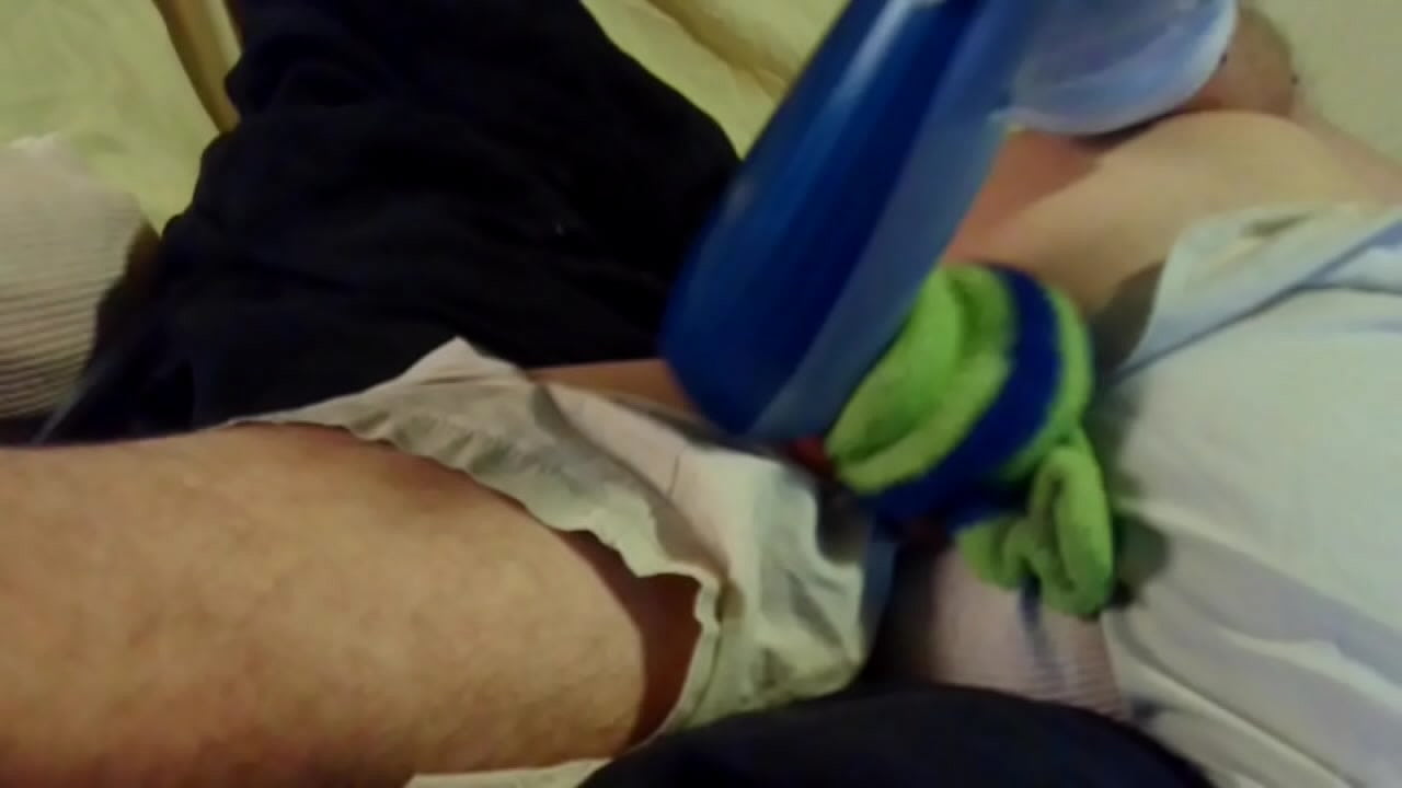 sub slut fucking his boy pussy in shredded shorts