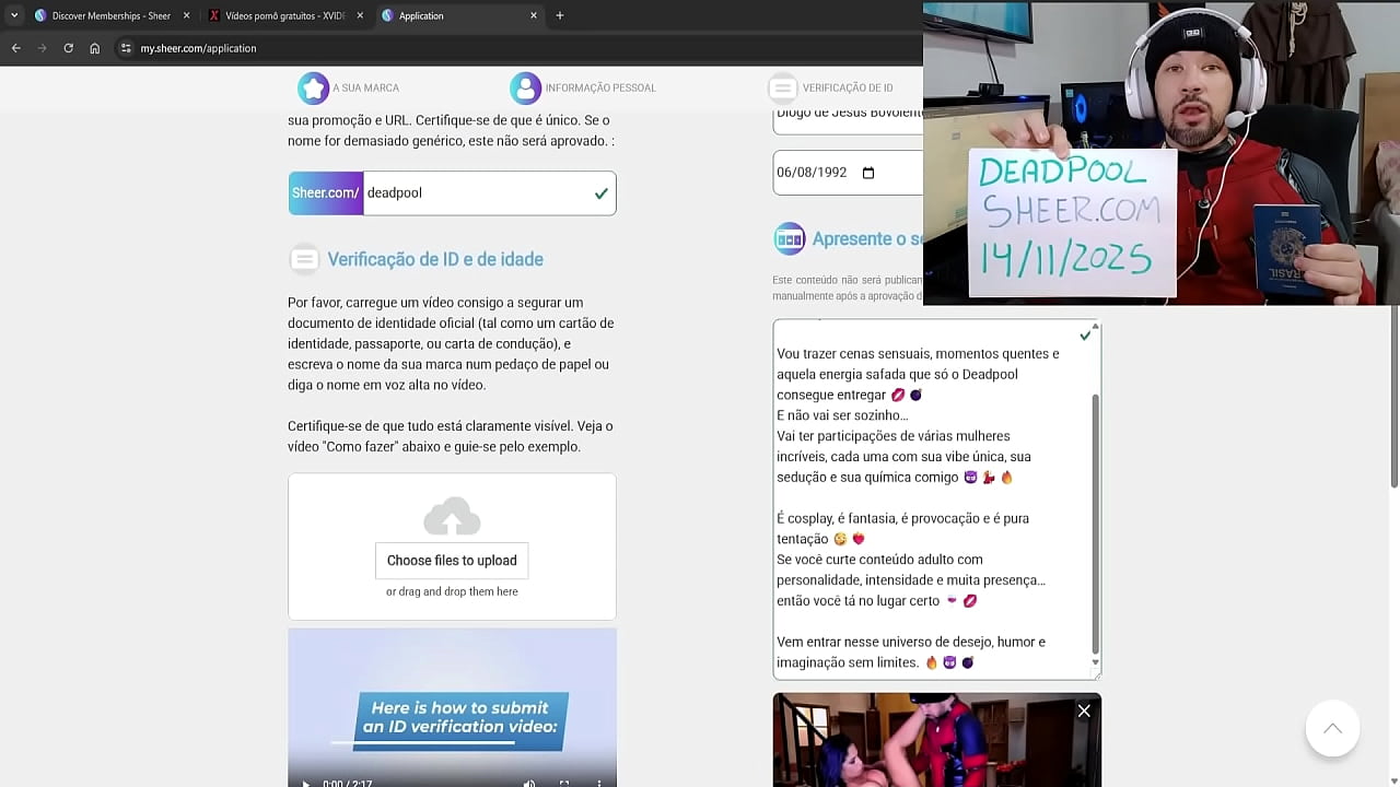COMO CRIAR SUA CONTA NO XVIDEOS TOTALMENTE DE GRA&Ccedil;A PASSO A PASSO R&Aacute;PIDO