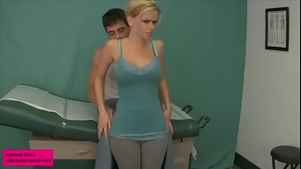 Woman gets man to strip and strokes his cock