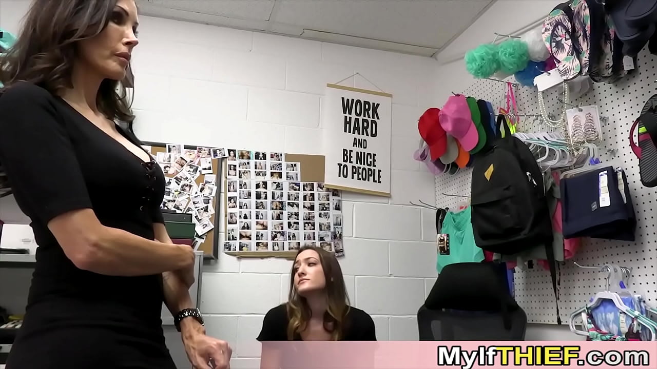 Hot MILF thief caught and punished real hard