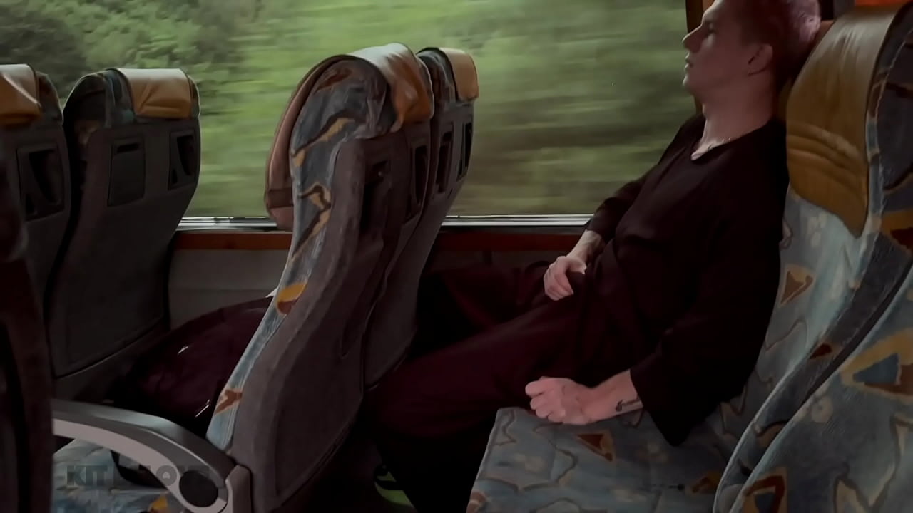 Blowjob from a stranger on the bus and a huge cumshot in a hotel