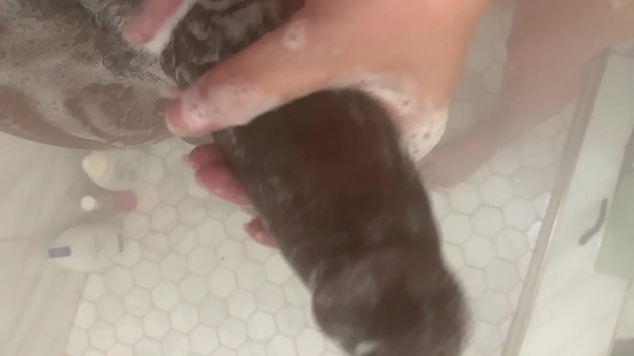 Stesister makes a mess on stepbrother big dick then clean its up