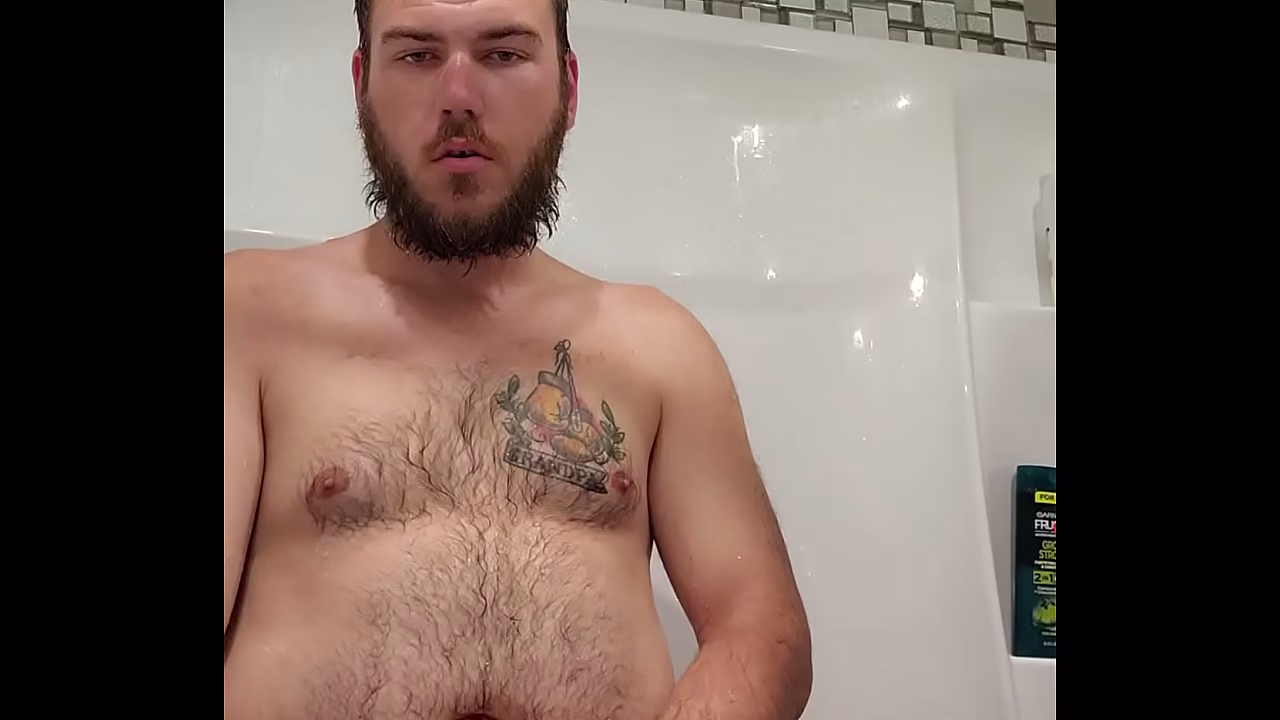 Jacking off in the shower