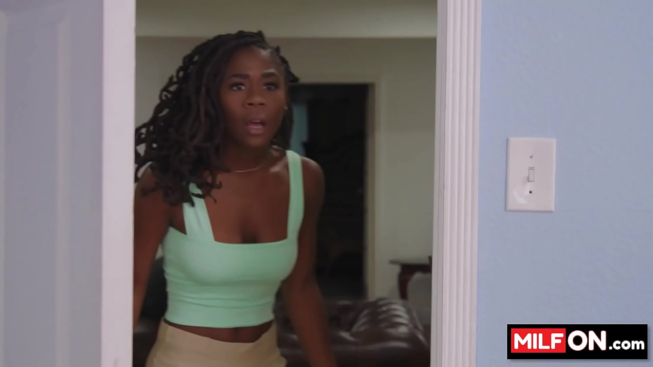 Busty mature blondie sharing fresh dick with her ebony natural big boobed roommate