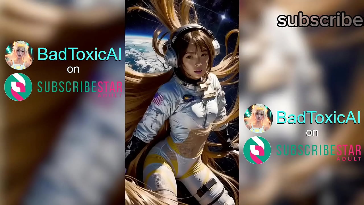 Female Astronaut in Space - AI generated Deforum video