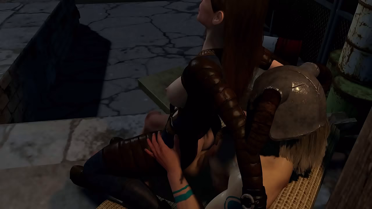 Fallout Girl Ridingthe Dragonborn's Dick