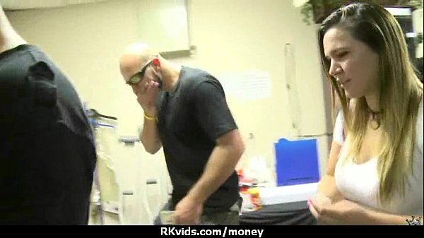 Slutty amateur babe is paid cash from some crazy public sex 16