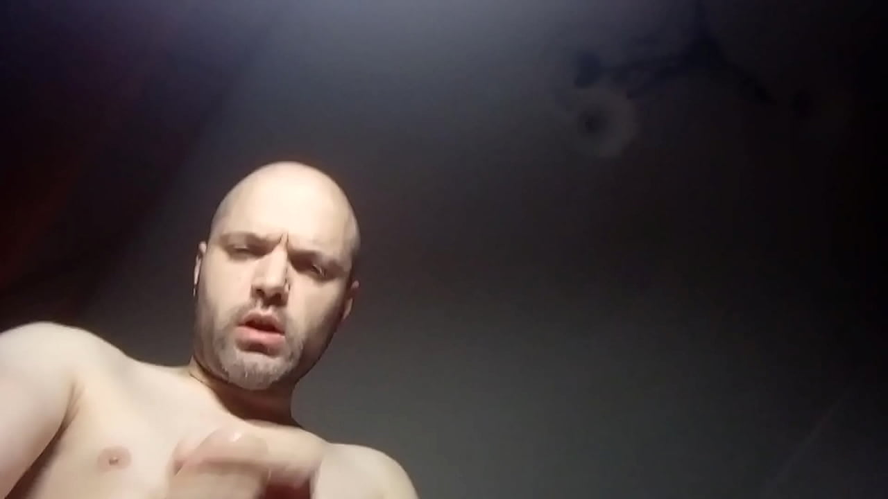 Jerking off and spitting on cock with massive toro balls