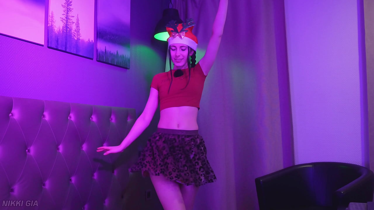 She dances to the Last Christmas song