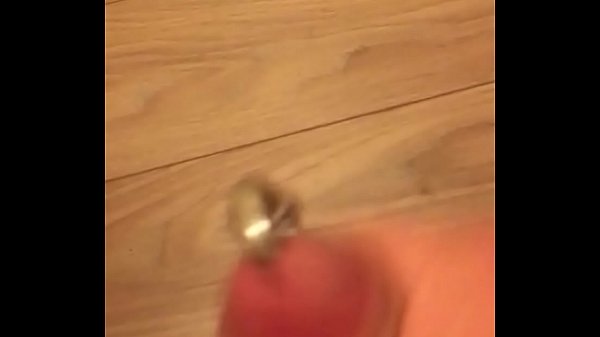 Pierced cock cumming pierced Prince Albert cum handjob