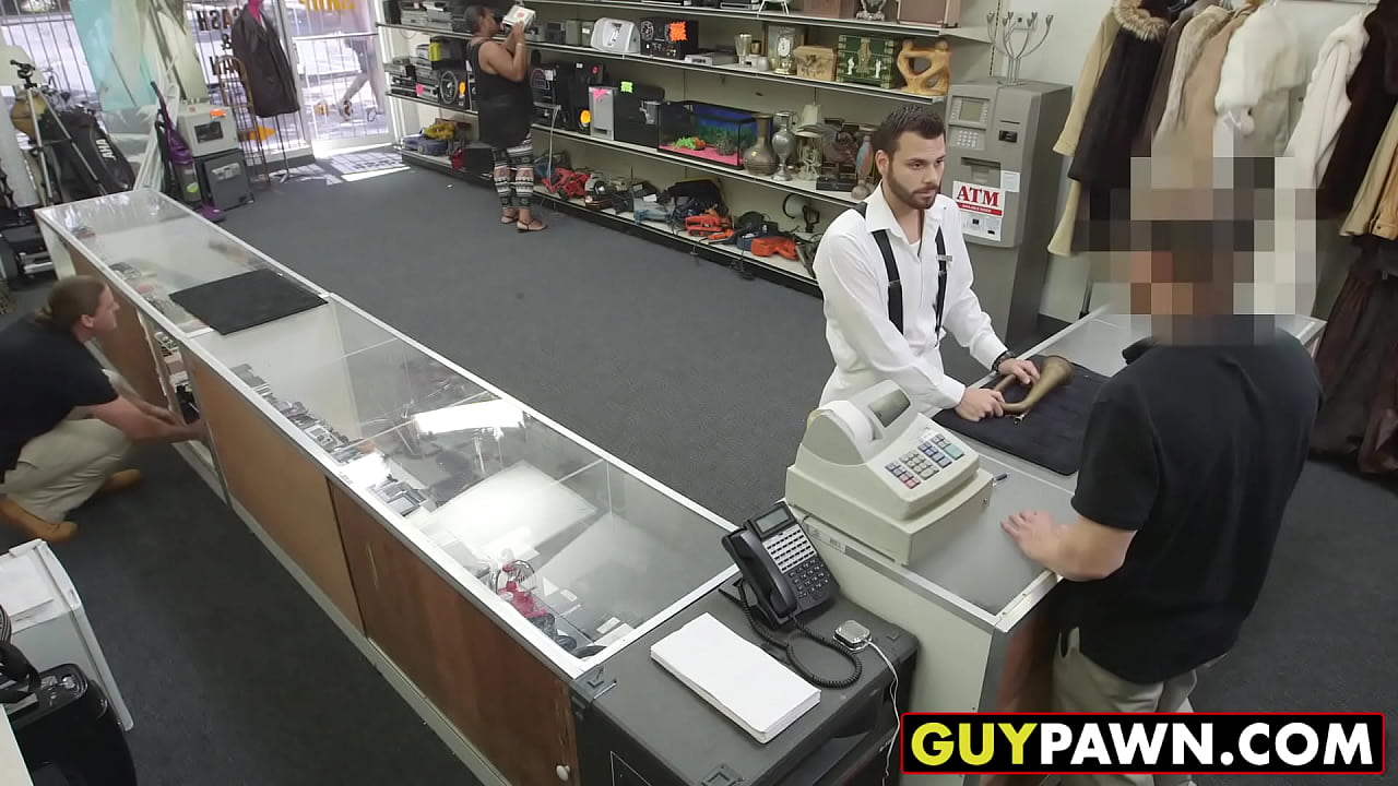 Bearded homo blows cock in public