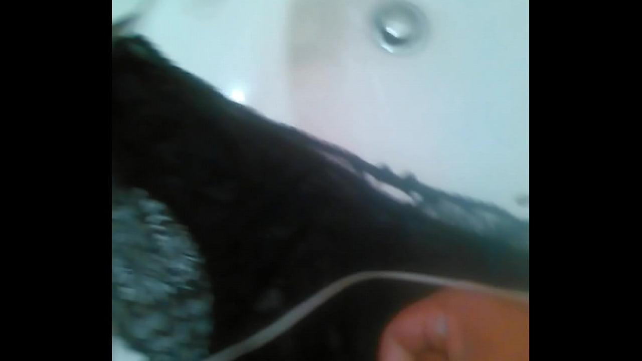 Cum on black lace panties