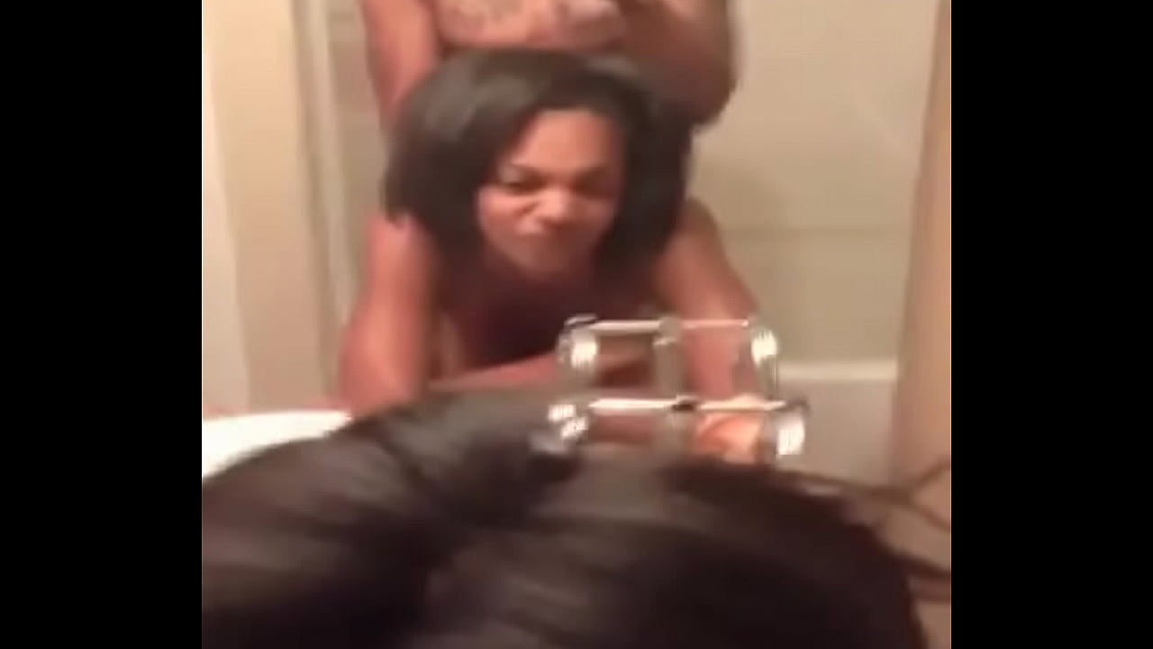 Black couple fucking in bathroom