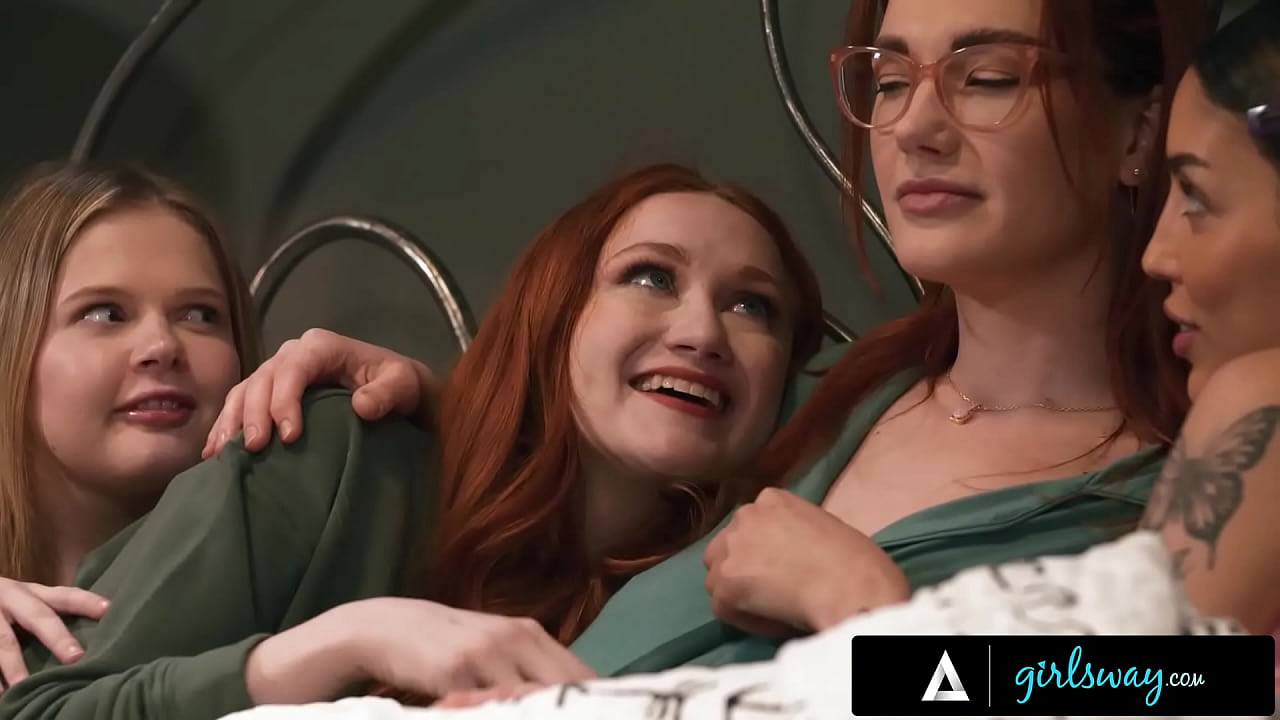 Spooked Babes Hang With MILF For Night