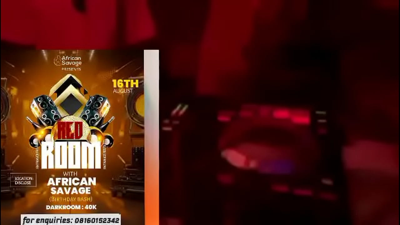 @Afrikansavages My birthday redroom party comes up this Saturday at oshodi Contact me directly on 08160152342 via WhatsApp
