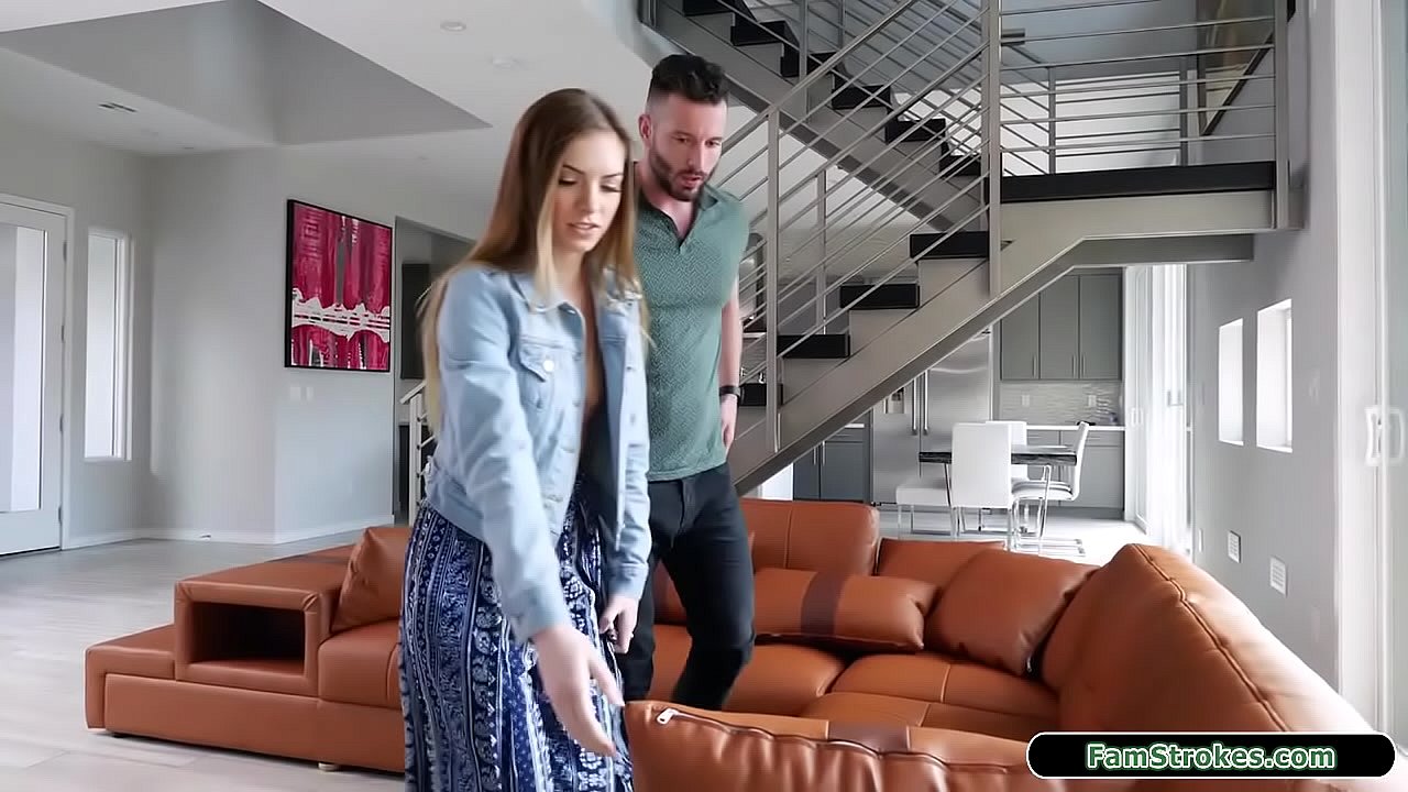 19yo small tits stepniece is picking up her b. she forgot at her stepuncle.She sits on his lap and her starts rubbing her pussy.She sucks and rides