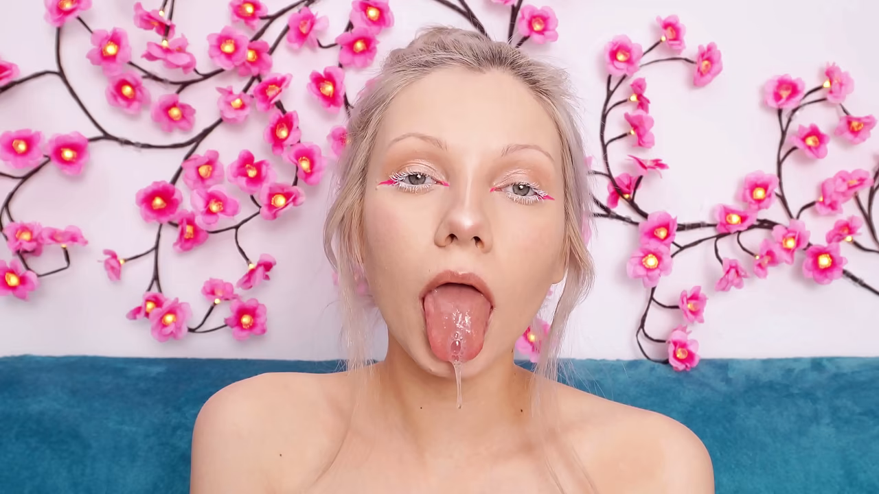 This Bitch Rubs Cum All Over Her Tits - Sweet Creampie in Her Mouth - Sperm Flood!