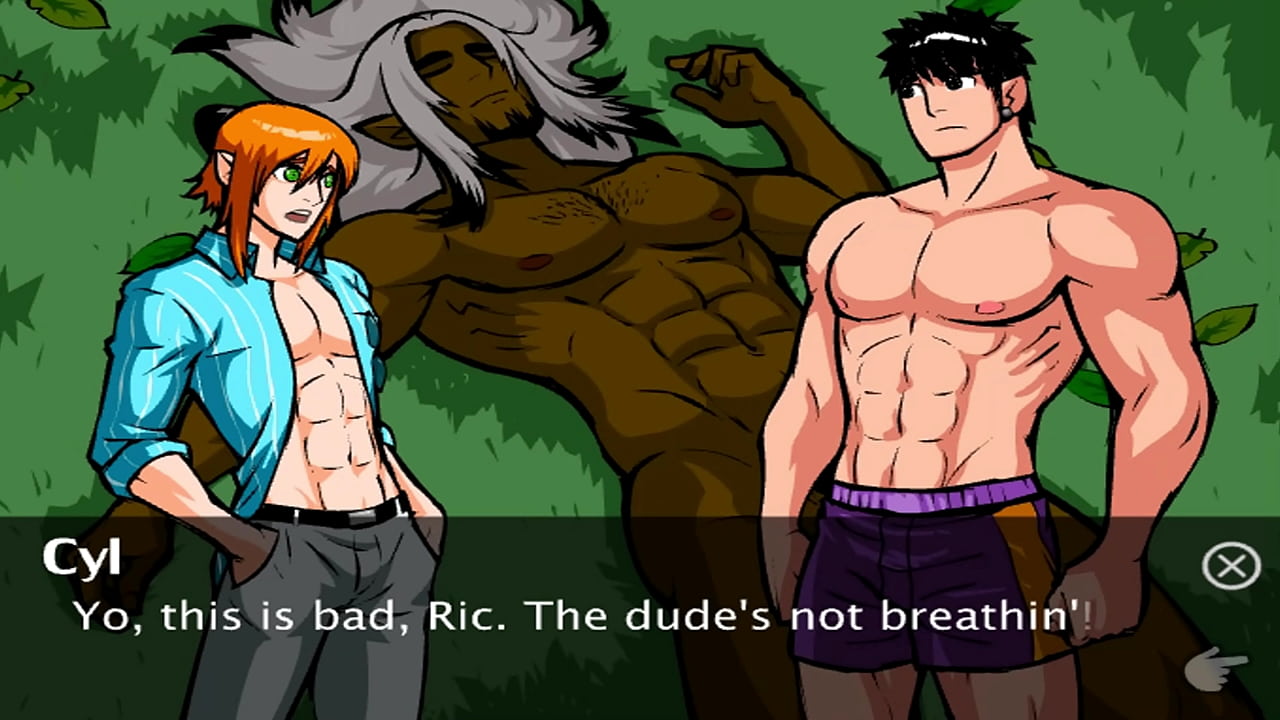 Сочный и жёсткий минет, гей-друзья занимаются сексом, анимация из игры