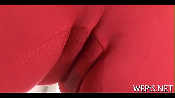 Legal age teenager is pissing on a table