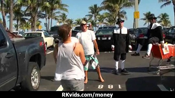 Desperate teen naked in public and fucks to pay rent 26