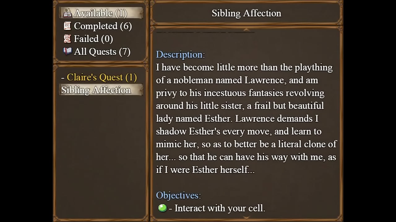 A Claire plays Claires Quest: A porn game lets play. Claire doesn't have to be locked up anymore, things get weird and I don't like it, but very saucy mmhmmm