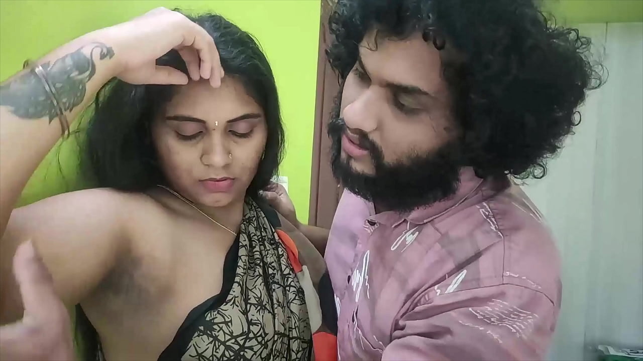 Indian Girl In Saree Shares Sweet Kisses And Gentle Touches While Standing With Lover