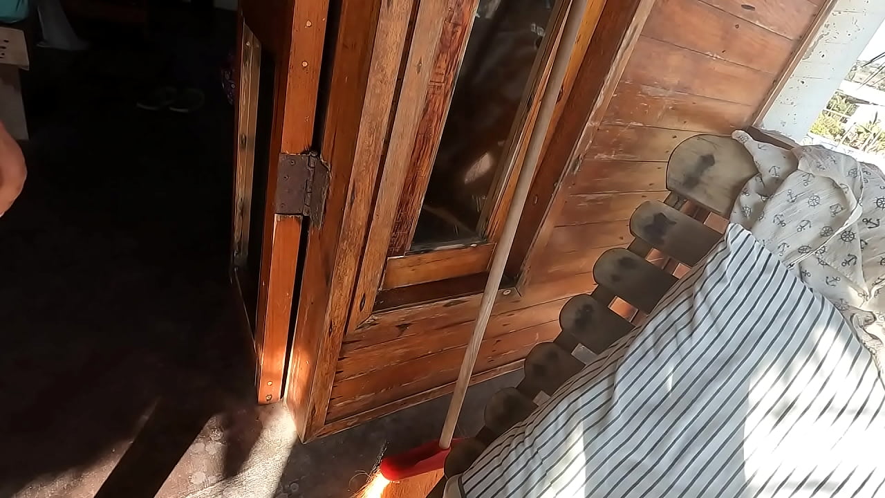 A nice blowjob on the terrace overlooking the beach