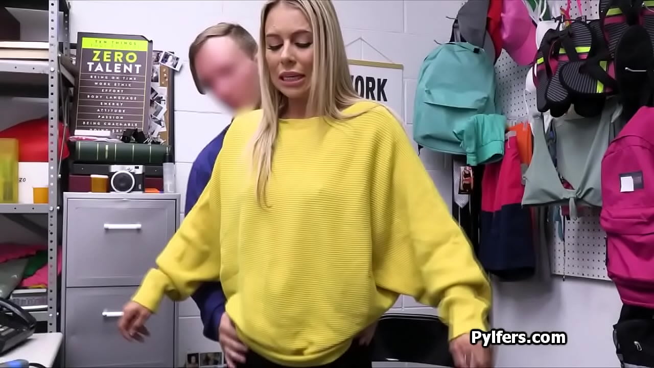 Blonde suspect hides stuff in a fake belly but gets busted