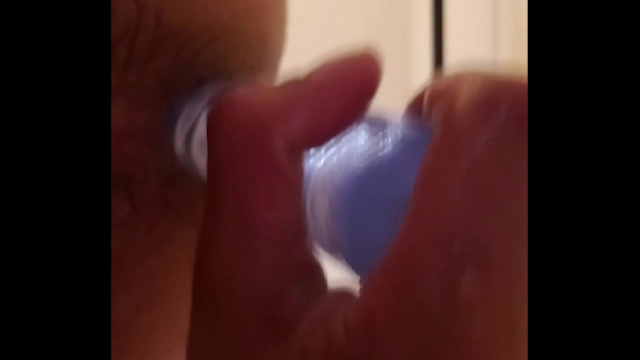 Using a long dildo on myself