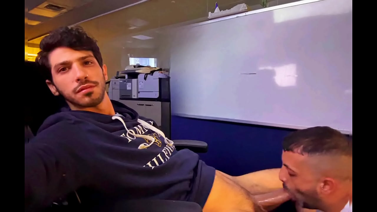 My buddy milks my big dick