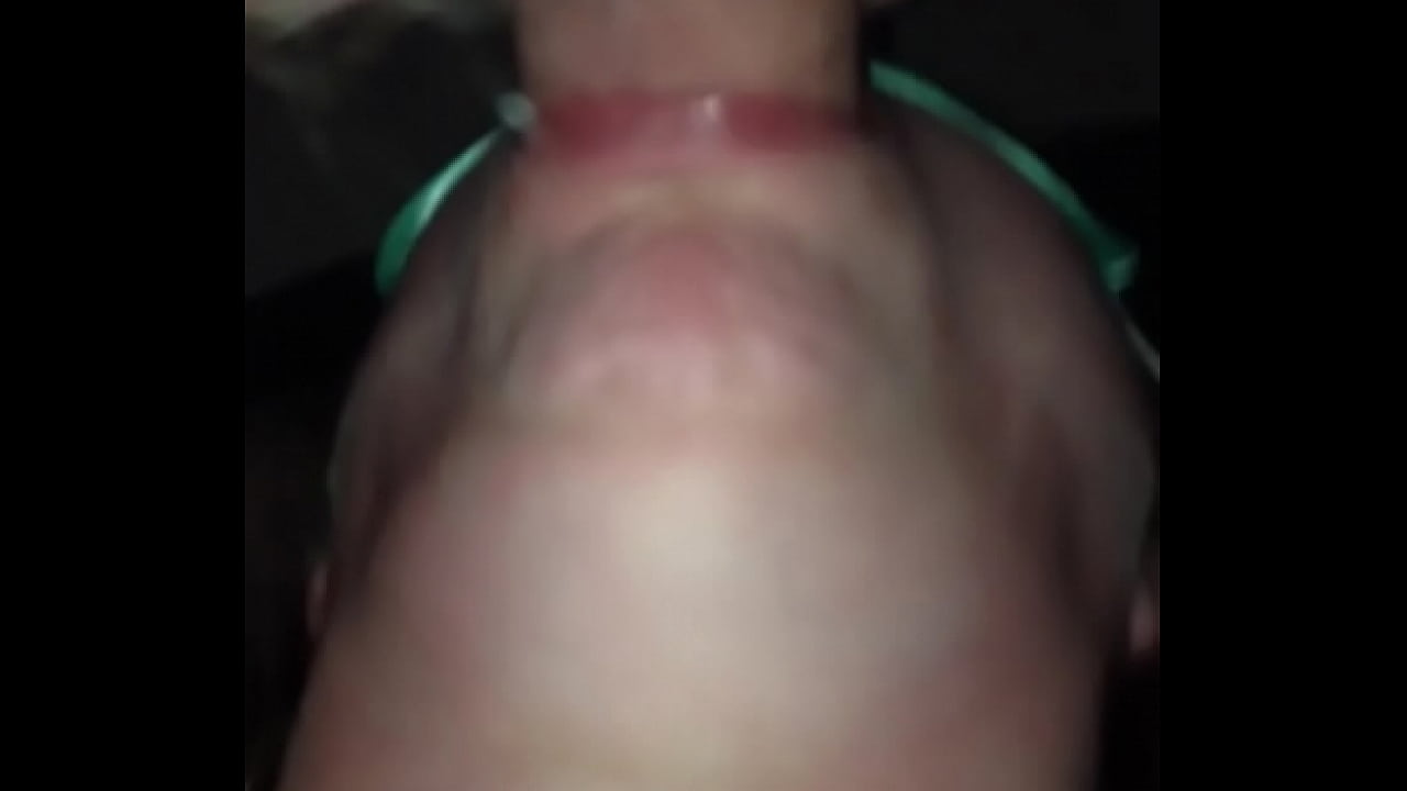 Throat fucking my little slut and making her gag!