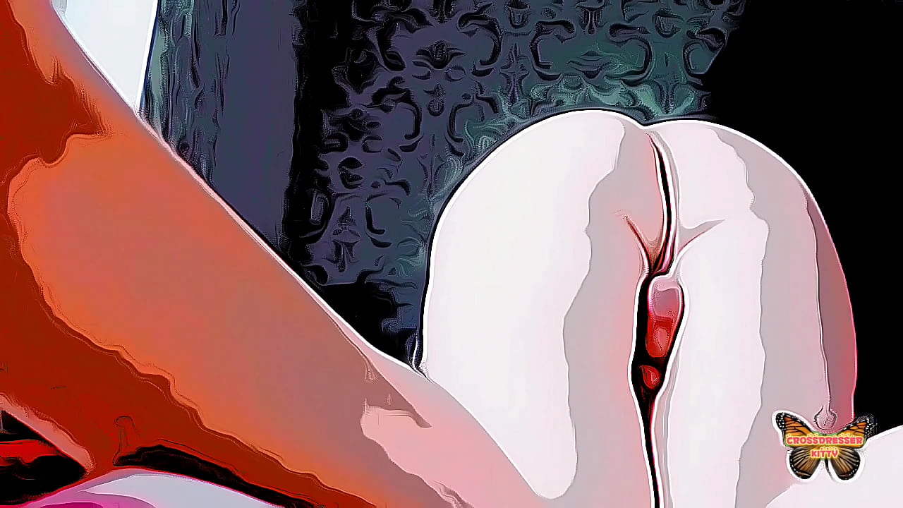 Big Ass Booty Ladyboy Cumming Hot Load Streams On Yummy Thighs Making Horny Delicious View