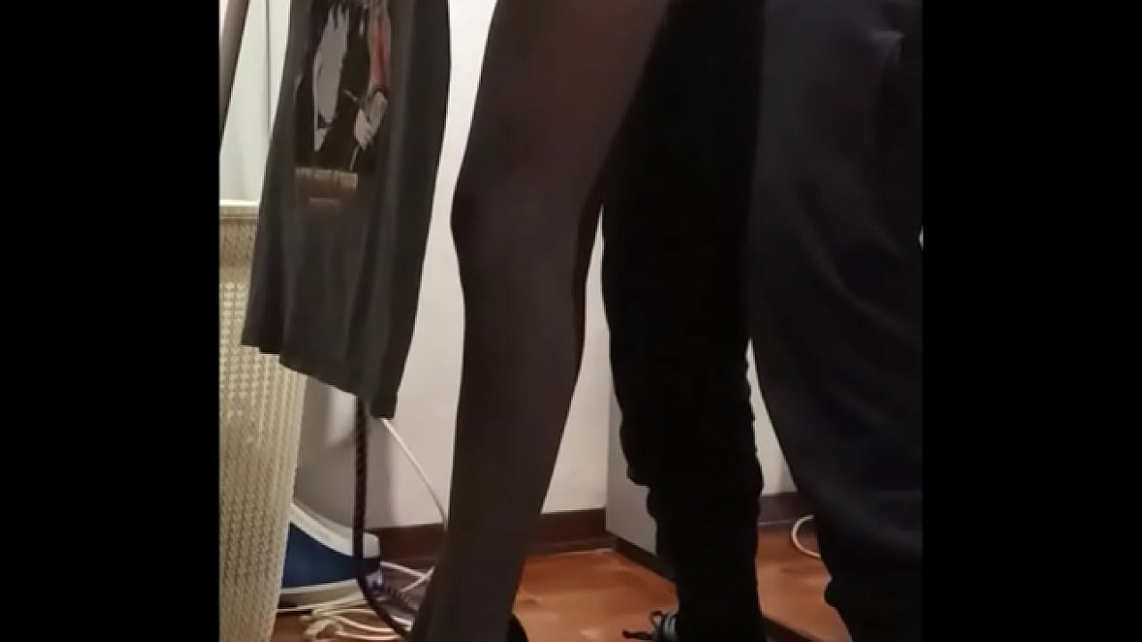preview - Milf gets fucked while ironing in heels and cums on pantyhose
