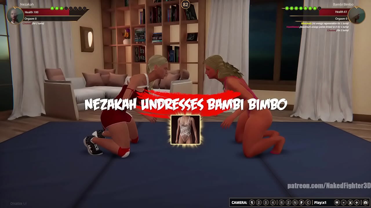 Nezakah VS Bambi [NF3D Female Kinky Combat]