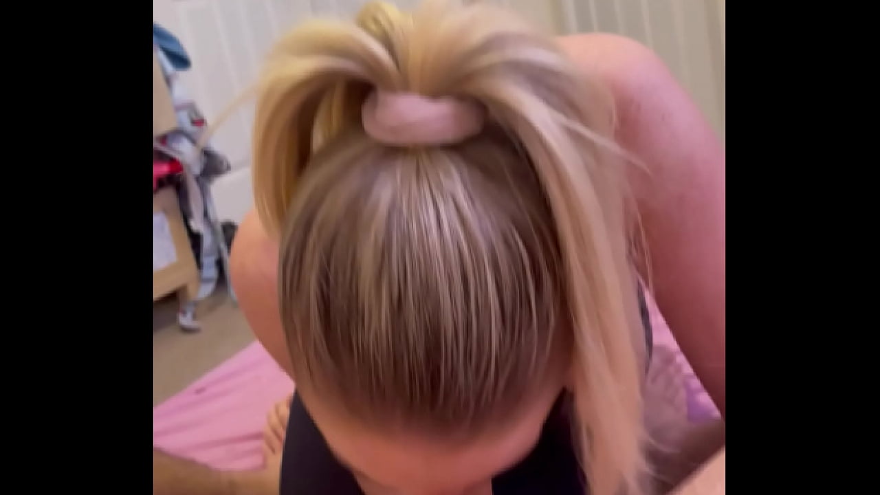 My neighbor suck my big dick and take all in through