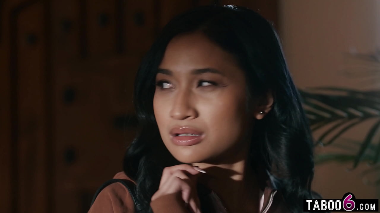 Petite Asian employee offered housing by her big black cock boss