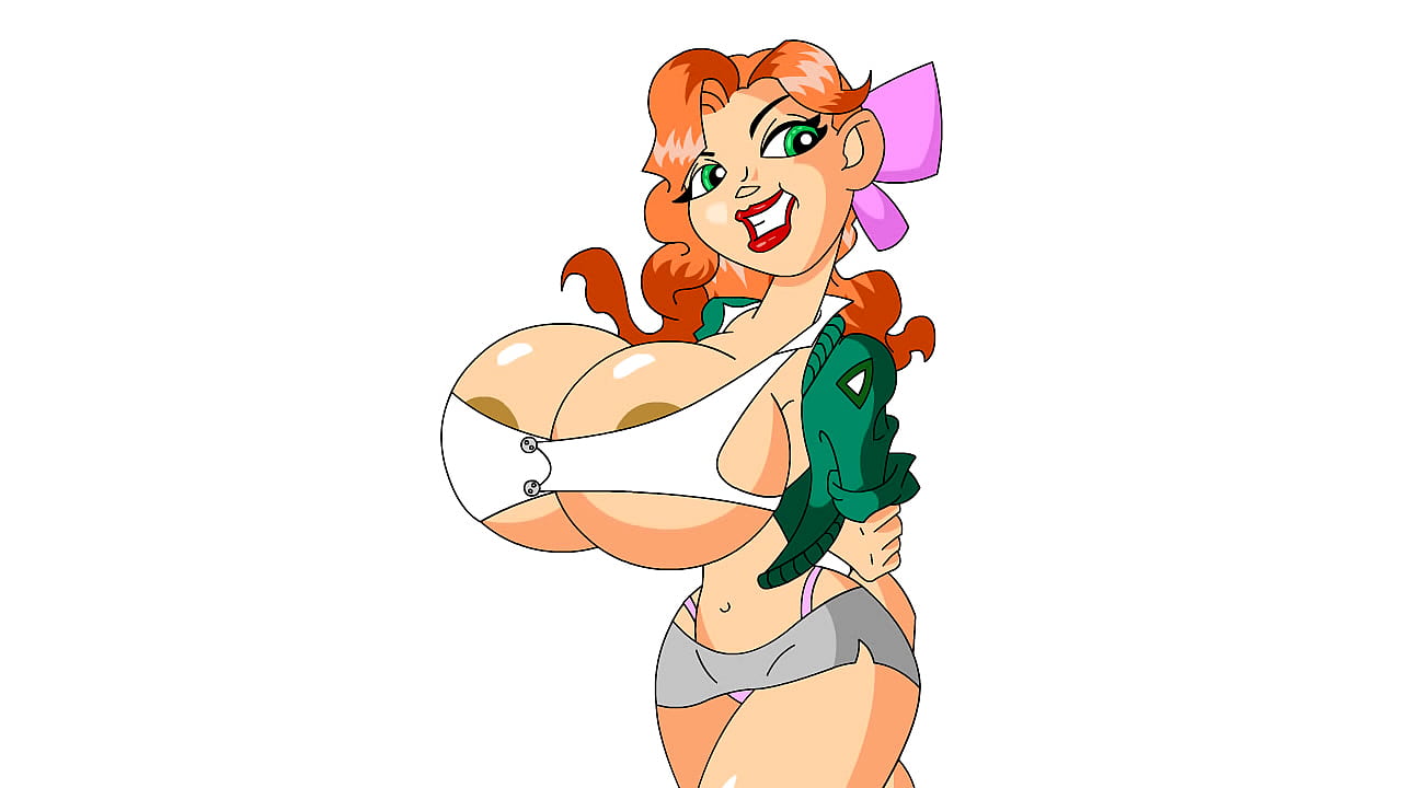 Big boobs cartoon about blouse burst