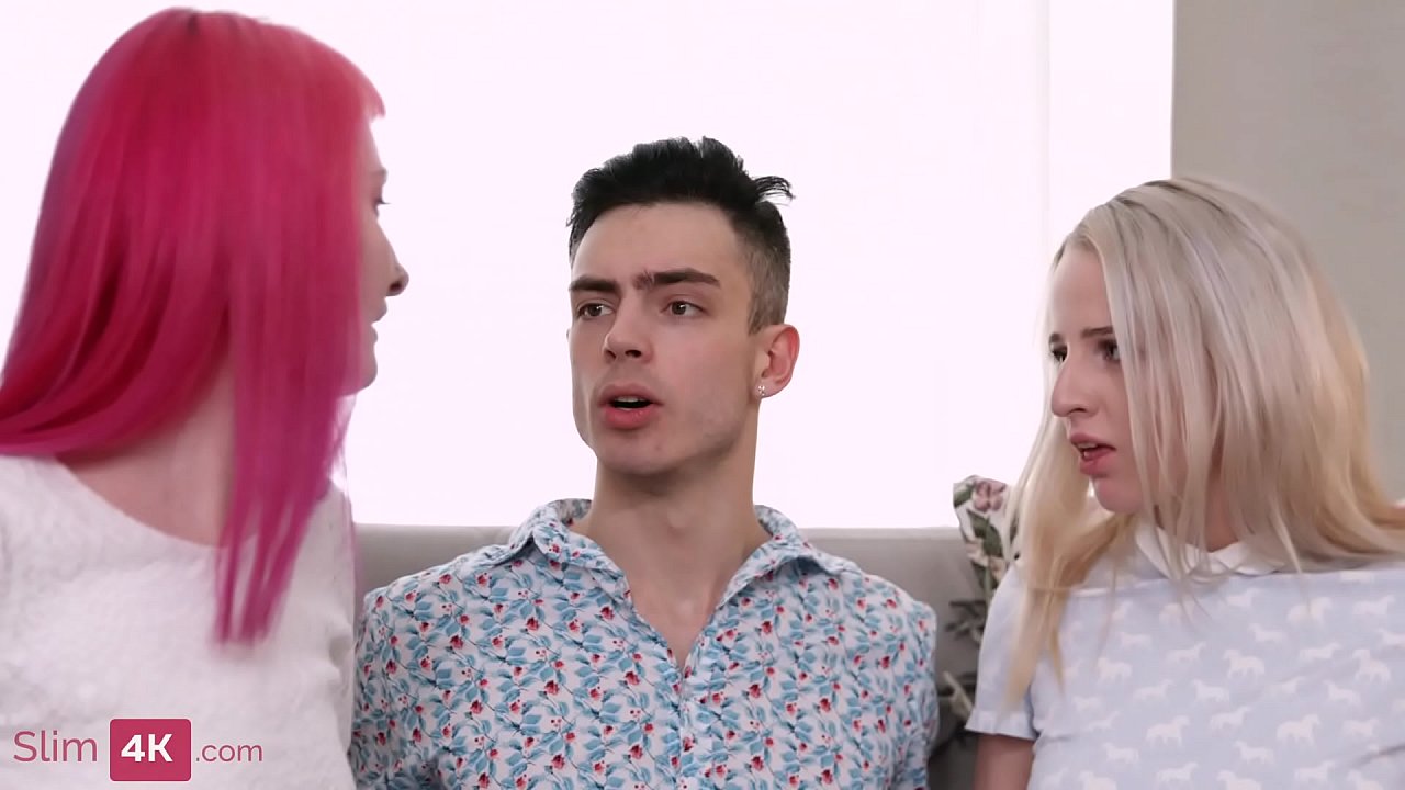 Spontaneous threesome culminates with facial cumshot on their beautiful faces