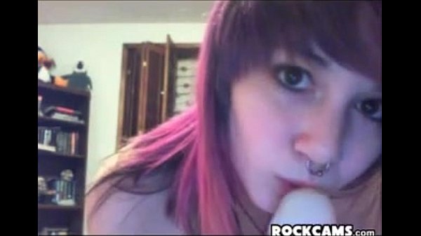 Emo Cam Girl Sucks On Her Toy