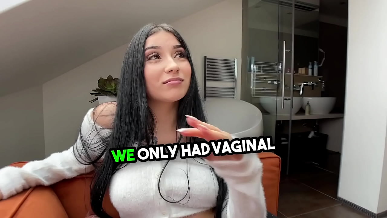 Brunette babe getting her ass fucked for the first time on camera