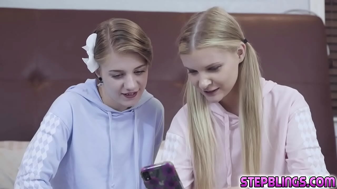 Pervy stepsiblings Dakota Burns and Harlow West taking turns fucking their stepdad and taking his cum