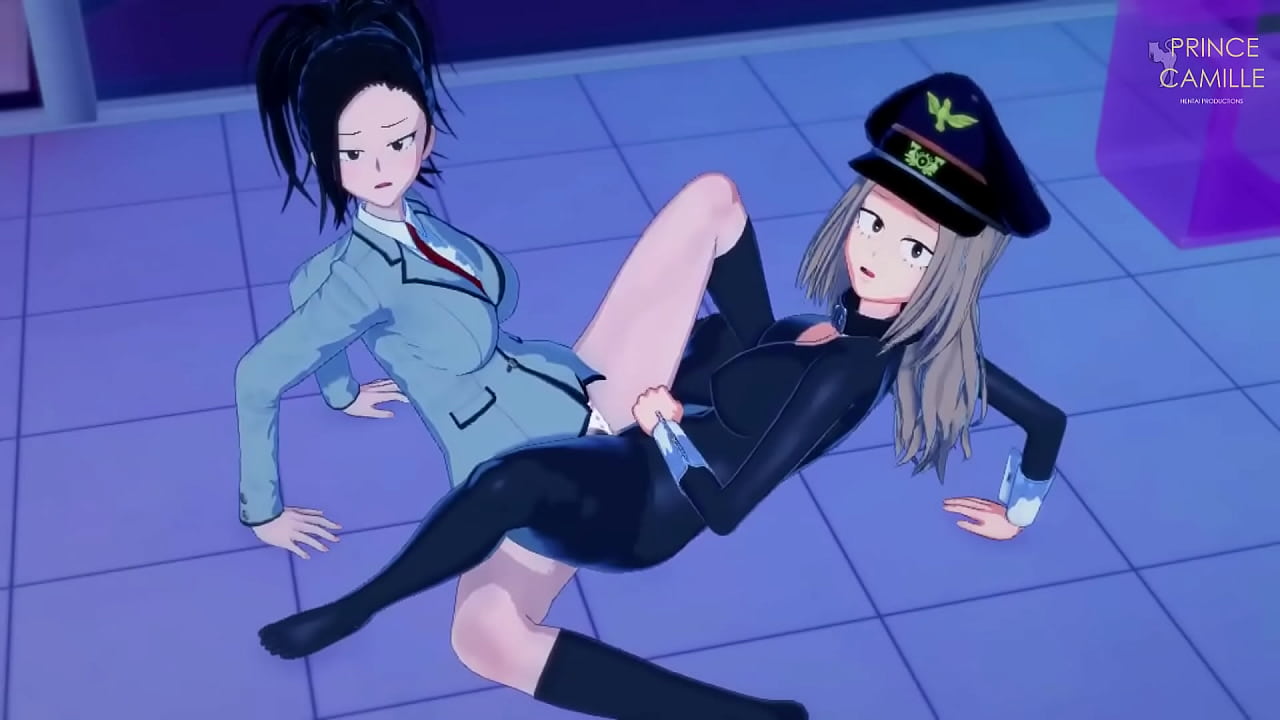 Yaomomo and Camie adorable lesbian teen scissoring - Boku No Hero Academia