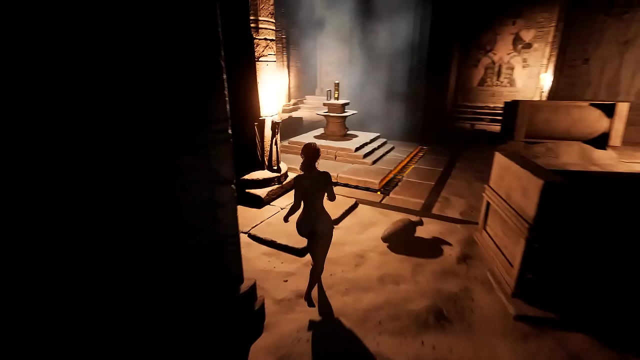 A mystical dildo reveals its potential in Lara Croft's ass. 3D Hentai Game