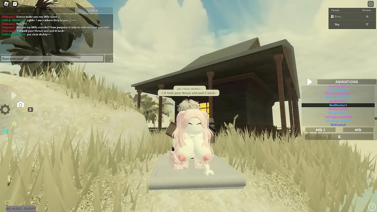 Roblox cute whore takes daddy's fat cock in her wet pussy