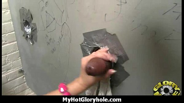 Horny Lady Enjoys Gloryhole Cocksucking Interracial 18