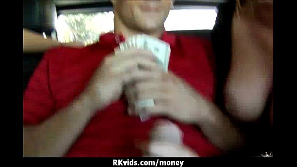 Desperate teen naked in public and fucks to pay rent 3