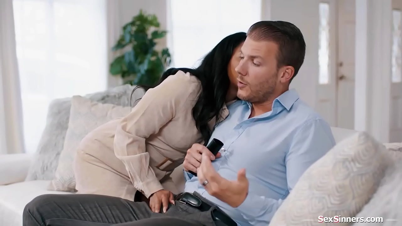 Ebony wife Cali Caliente cheats with husbands stepbro in the kitchen.She deepthroats and is fucked.She checks in on her hubby and gives him a blowjob