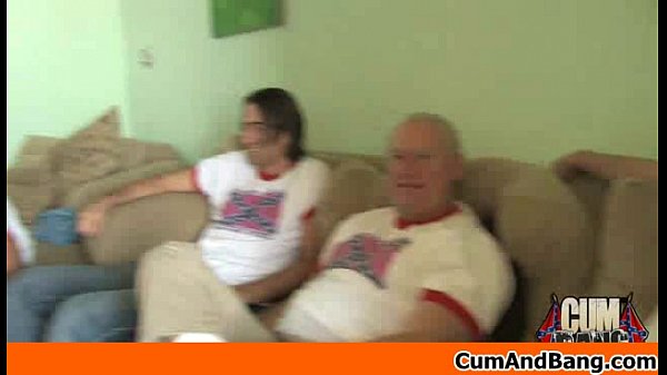 Black girl sucks many white cocks in redneck group 19