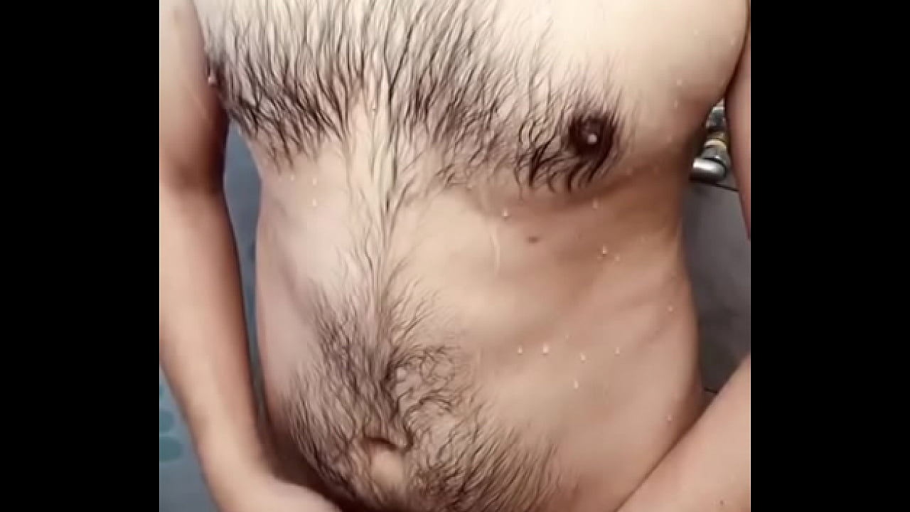 Male shower masturbation