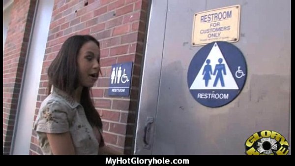 Ebony teen shows off her blowjob skills at gloryhole 8